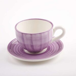Arcucci Positano Jumbo Mug 50CL with plate - 6 colours - Viola