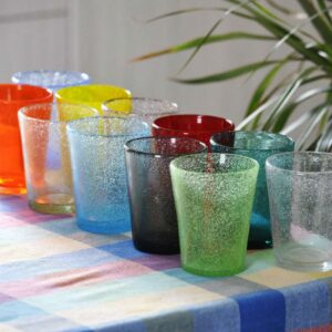 Bicchiere Acqua Matera 26 cl effetto bolle - 12 Colori