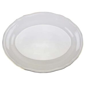 Venice gold oval tray 35.5 cm NBC scalloped shape classic style