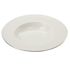 Rome platinum deep plate 24 cm NBC, classic smooth and modern shape