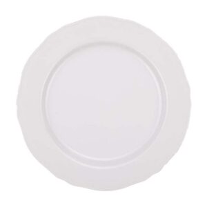 ALBA dinner plate 26.5 cm - Classic style scalloped porcelain